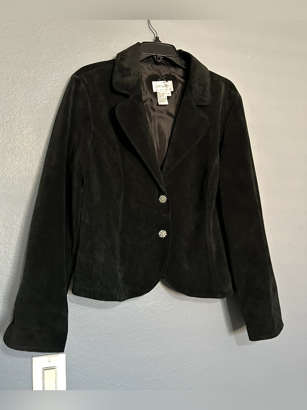 VTG LIVE A LITTLE LEATHER SUEDE BLAZER JACKET
